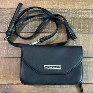 Nine West Women’s Crossbody Purse (w/ Optional Detachable Wallet), Black
